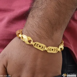 1 Gram Gold Plated 2 In 1 Kohli Awesome Design Bracelet for Men - Style D300