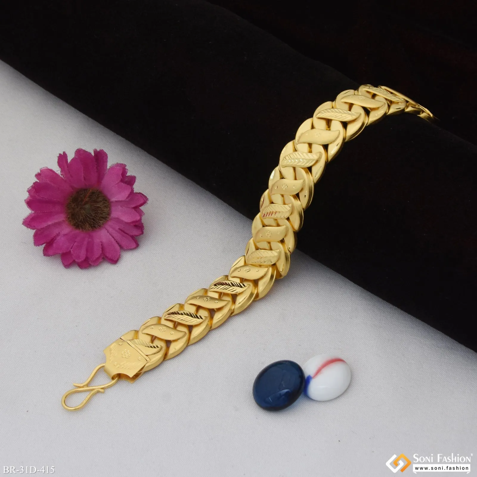 1 Gram Gold Plated Pokal Bracelet for Men - Style D415