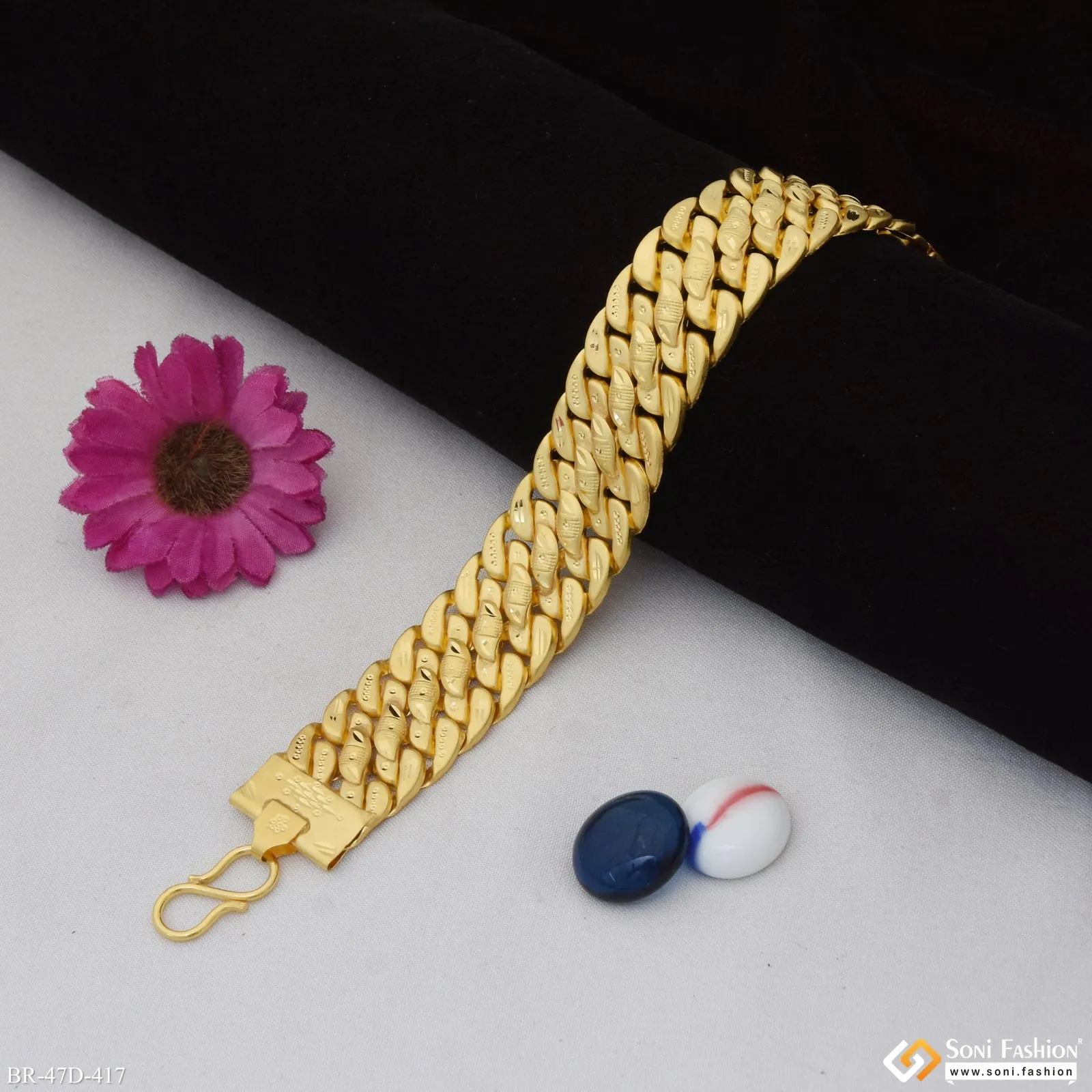 1 Gram Gold Plated Pokal Bracelet for Men - Style D417