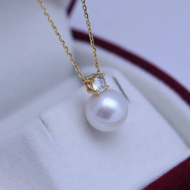 10-11mm Freshwater Pearl & Sasha Purple Necklace