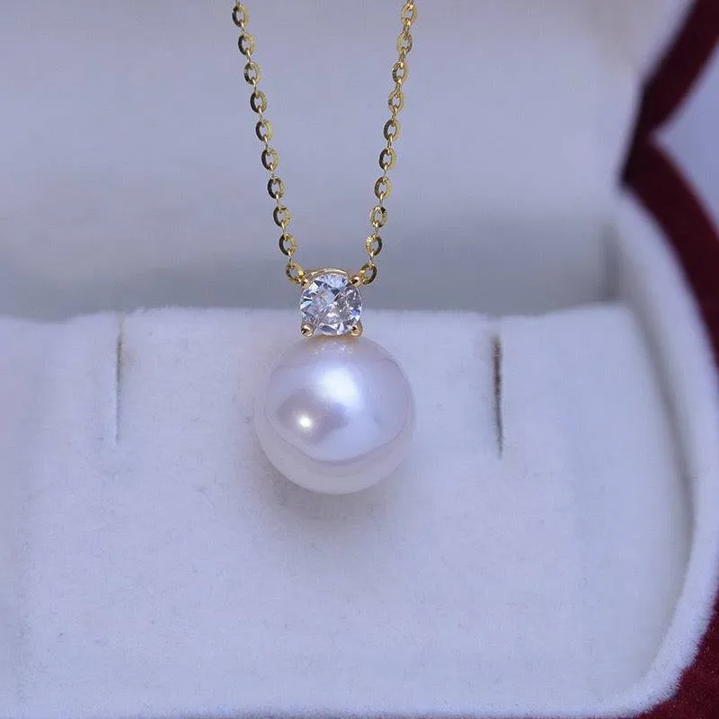 10-11mm Freshwater Pearl & Sasha Purple Necklace