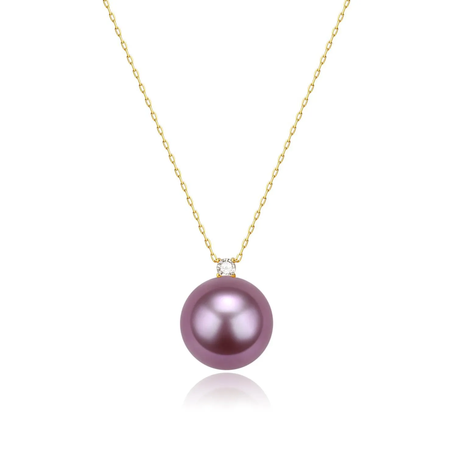 10-11mm Freshwater Pearl & Sasha Purple Necklace