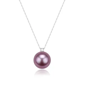 10-11mm Freshwater Pearl & Sasha Purple Necklace