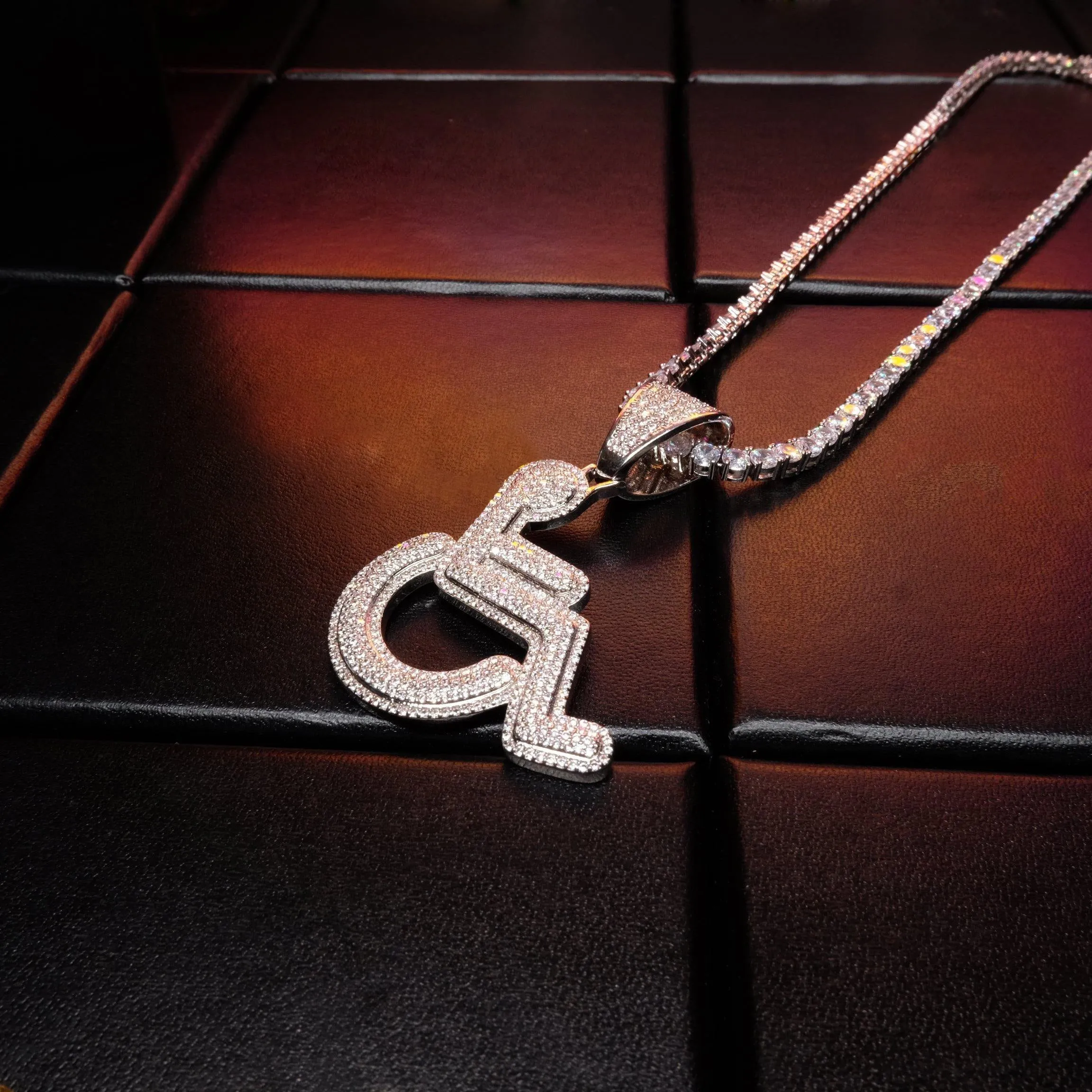 18K Gold-Plated Disabled Sign Necklace