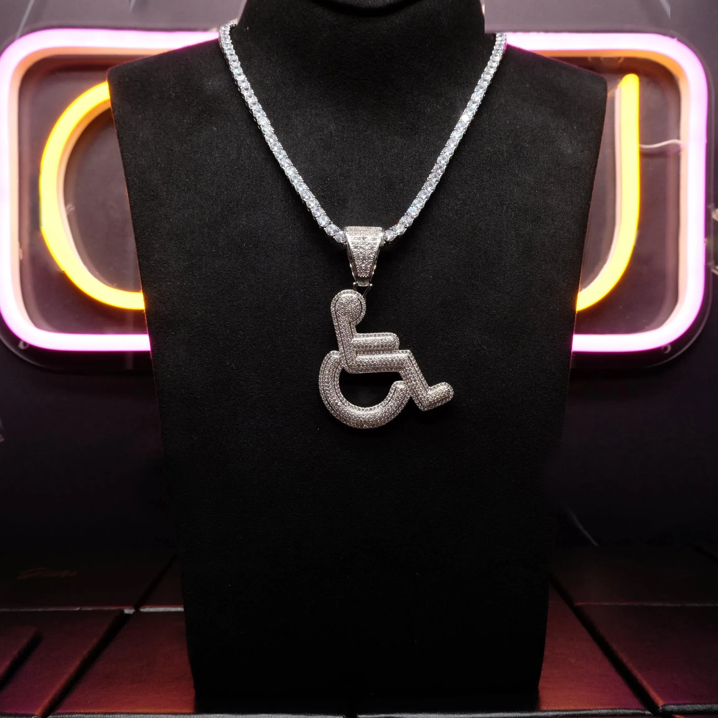 18K Gold-Plated Disabled Sign Necklace