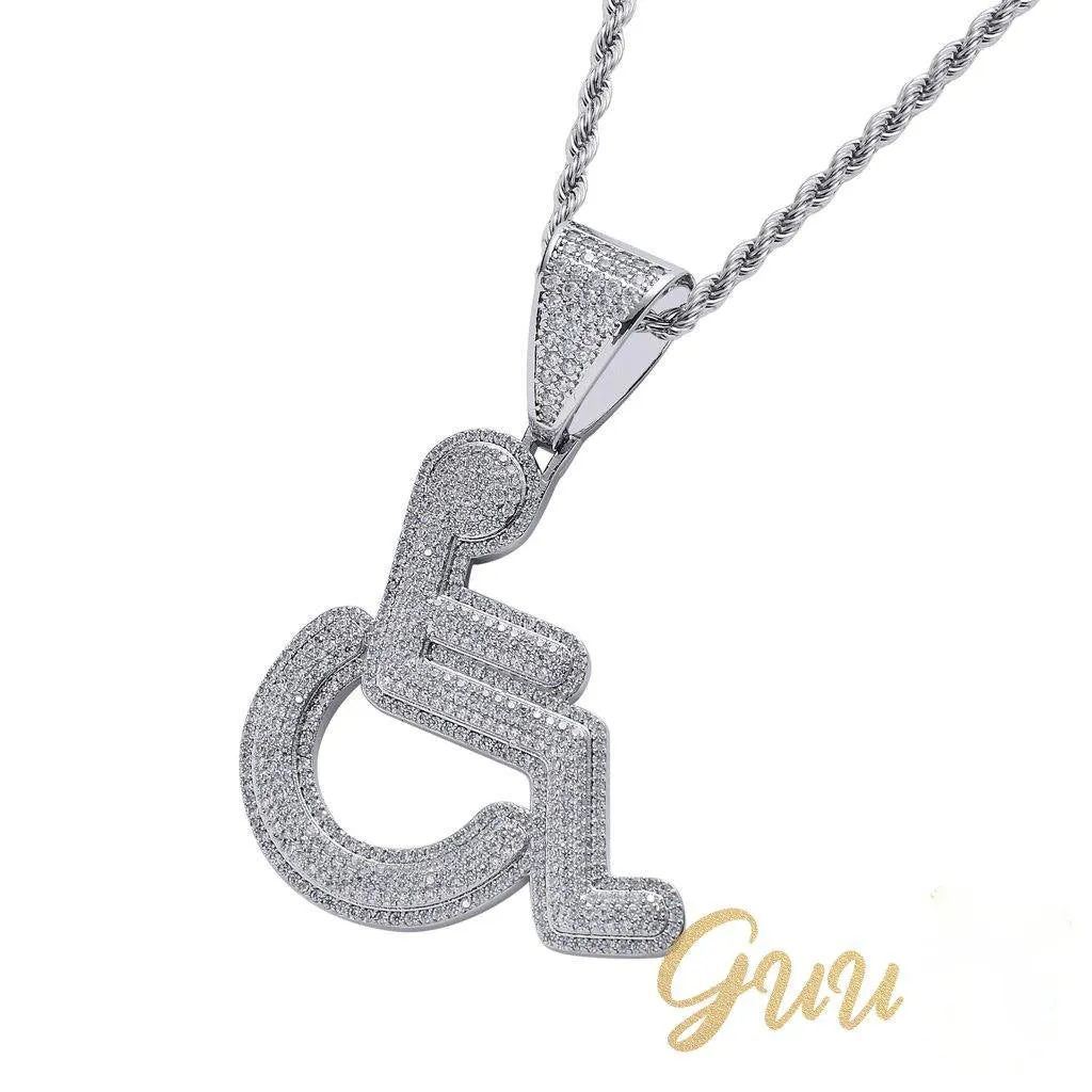 18K Gold-Plated Disabled Sign Necklace