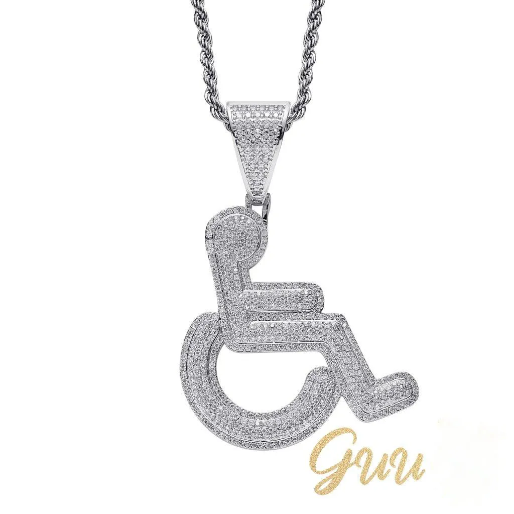 18K Gold-Plated Disabled Sign Necklace