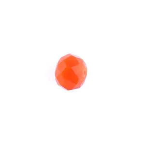 4mm Opaque Coral Rondelle Crystal Beads