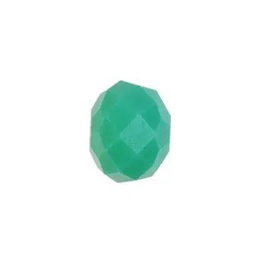 6mm Opaque Green Turquoise Rondelle Crystal Beads