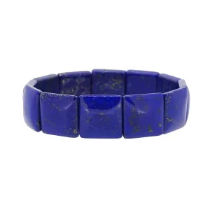 A-Grade Lapis Lazuli Square Bangle