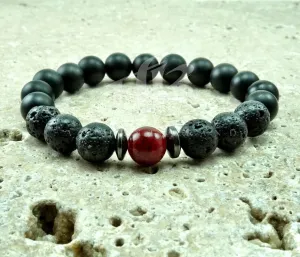 Aaron 10mm Matte Onyx Beaded Bracelet
