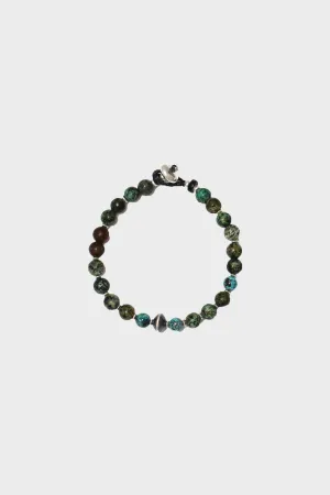 African Turquoise/Chrysocolla and Sterling Silver Bracelet