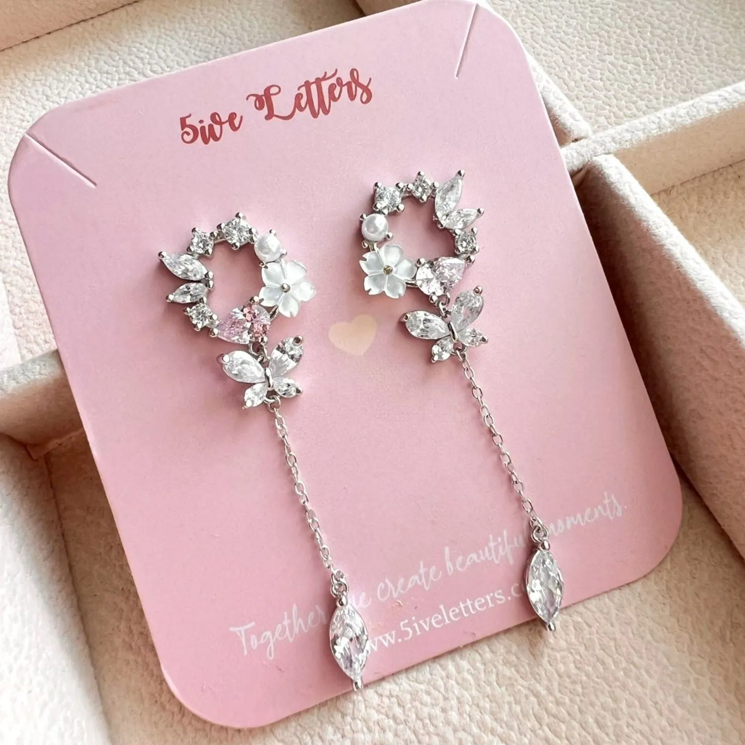 Aiko Sakura Butterfly Earrings 925 Silver