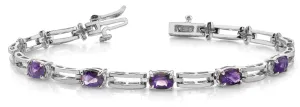 Amethyst 5.85ct Bracelet - 14kt Gold