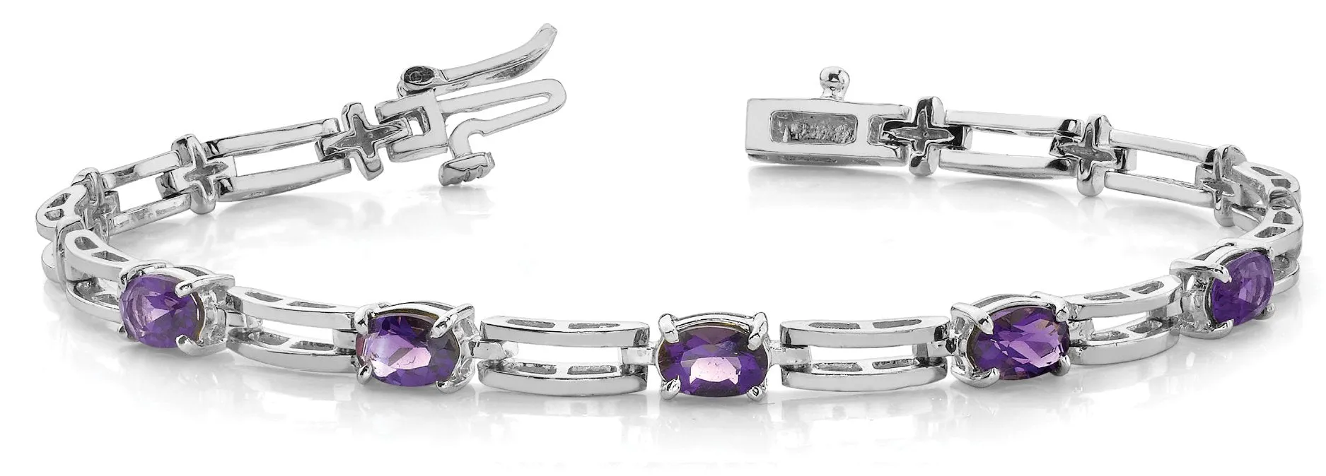 Amethyst 5.85ct Bracelet - 14kt Gold