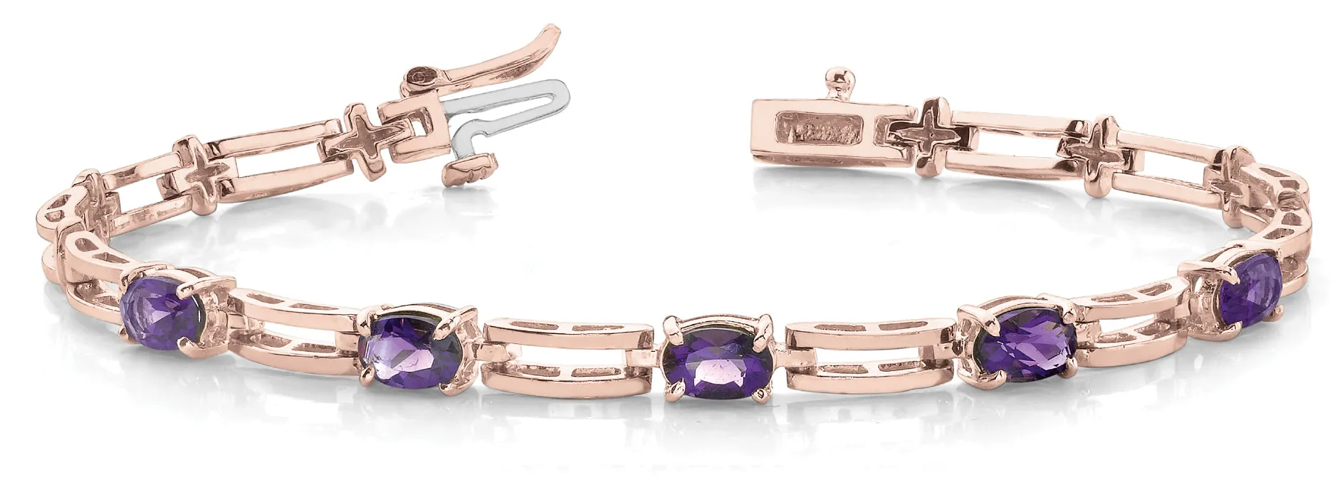 Amethyst 5.85ct Bracelet - 14kt Gold