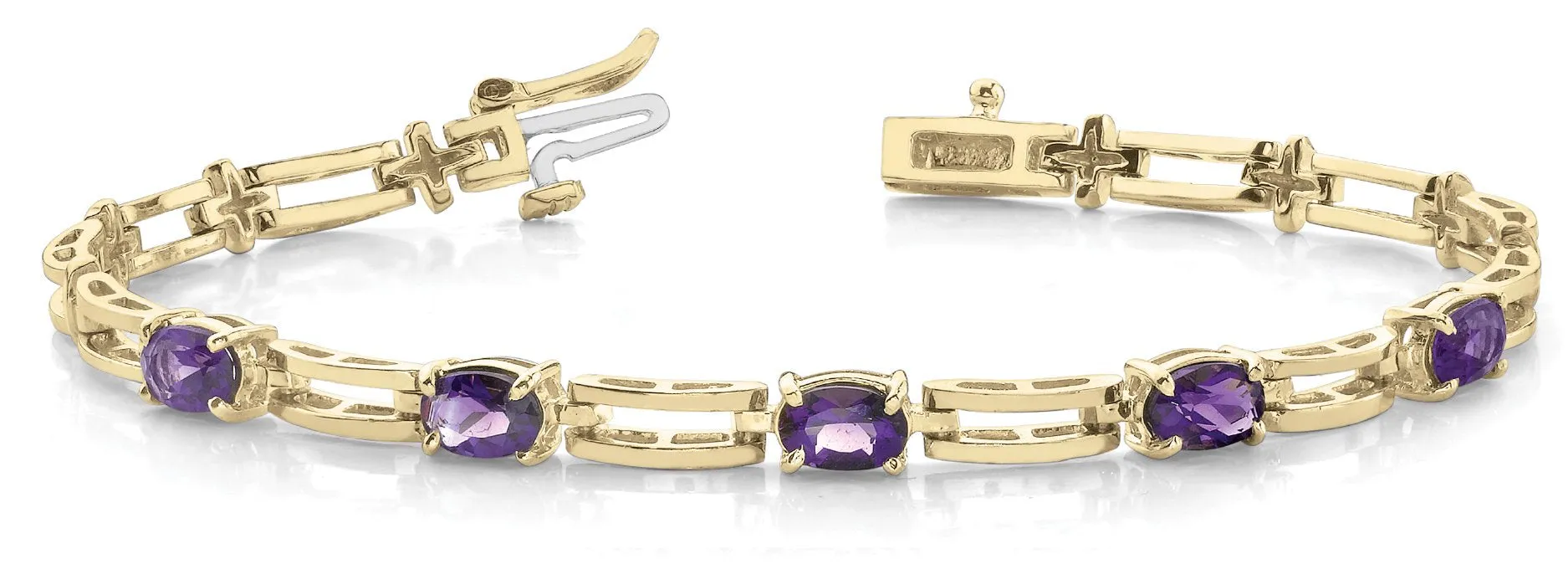Amethyst 5.85ct Bracelet - 14kt Gold