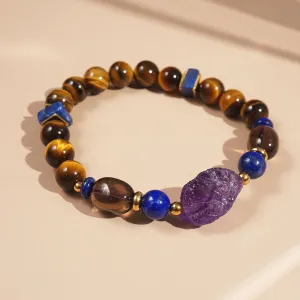Amethyst, Lapis Lazuli, Smoky Quartz, and Tiger Eye