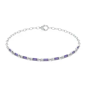 Amethyst Link Bracelet