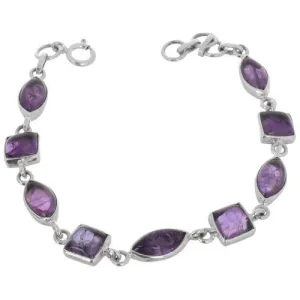 Amethyst Silver Bracelet