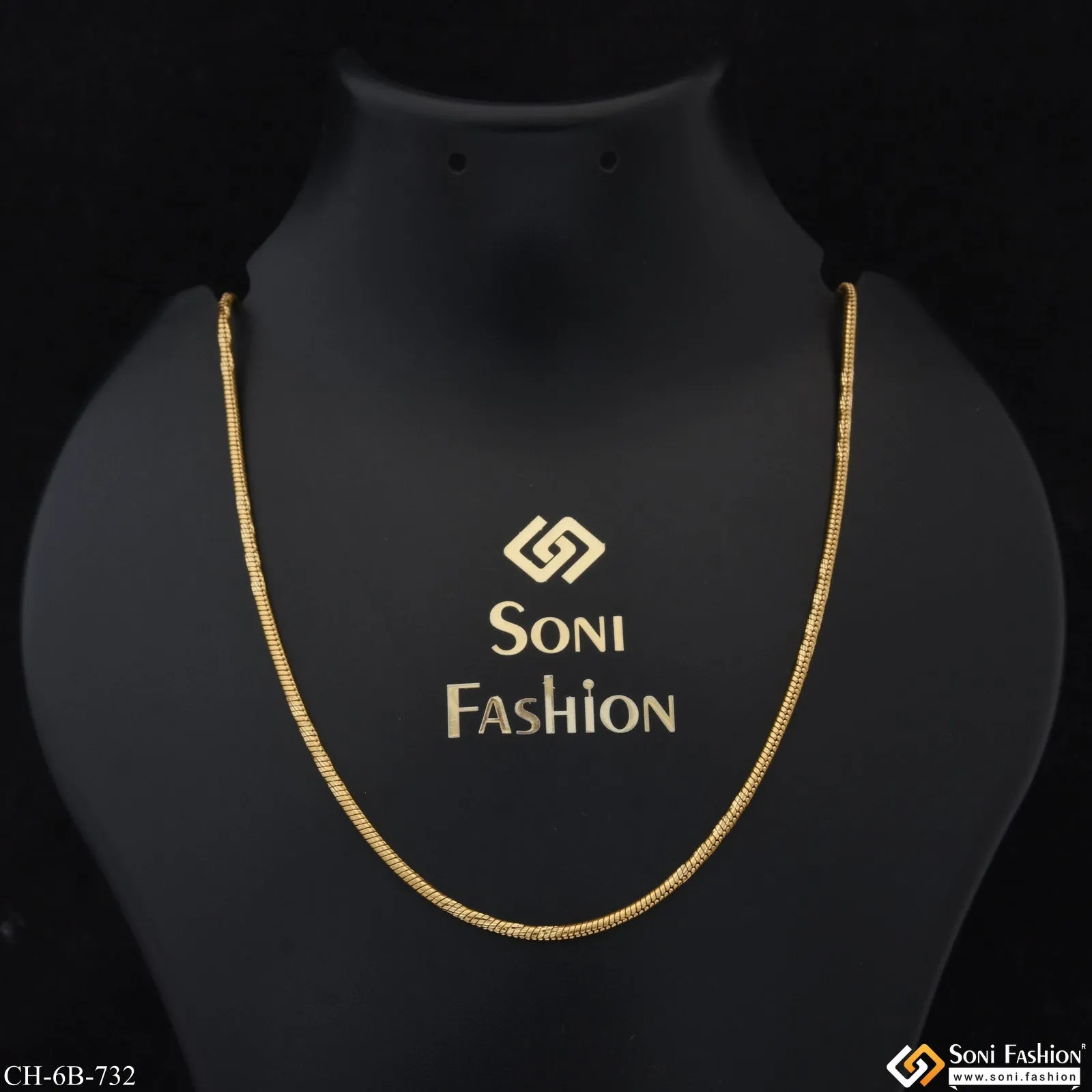 Antique Design Superior Quality Gorgeous Design Gold Plated Chain for Men - Style B732