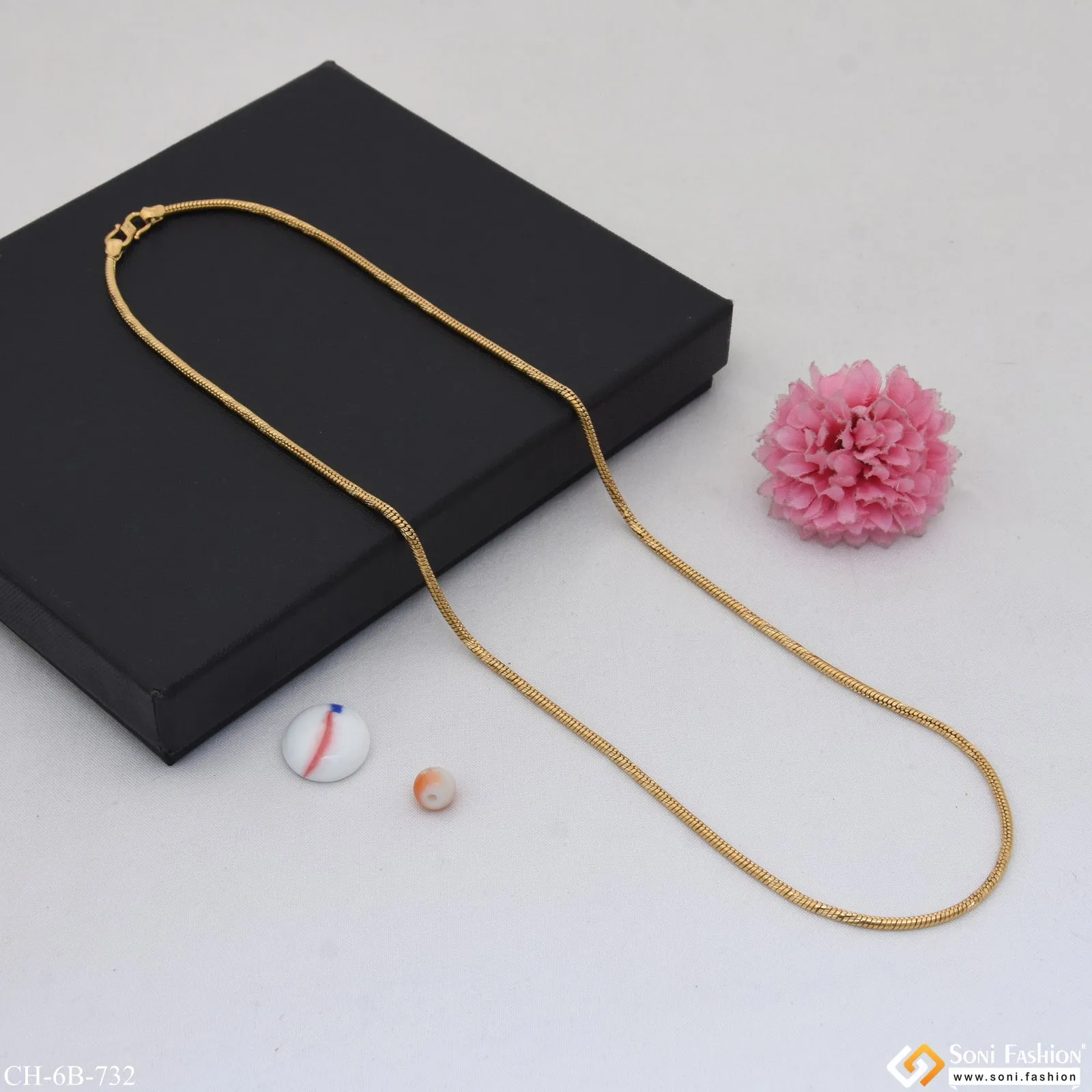 Antique Design Superior Quality Gorgeous Design Gold Plated Chain for Men - Style B732