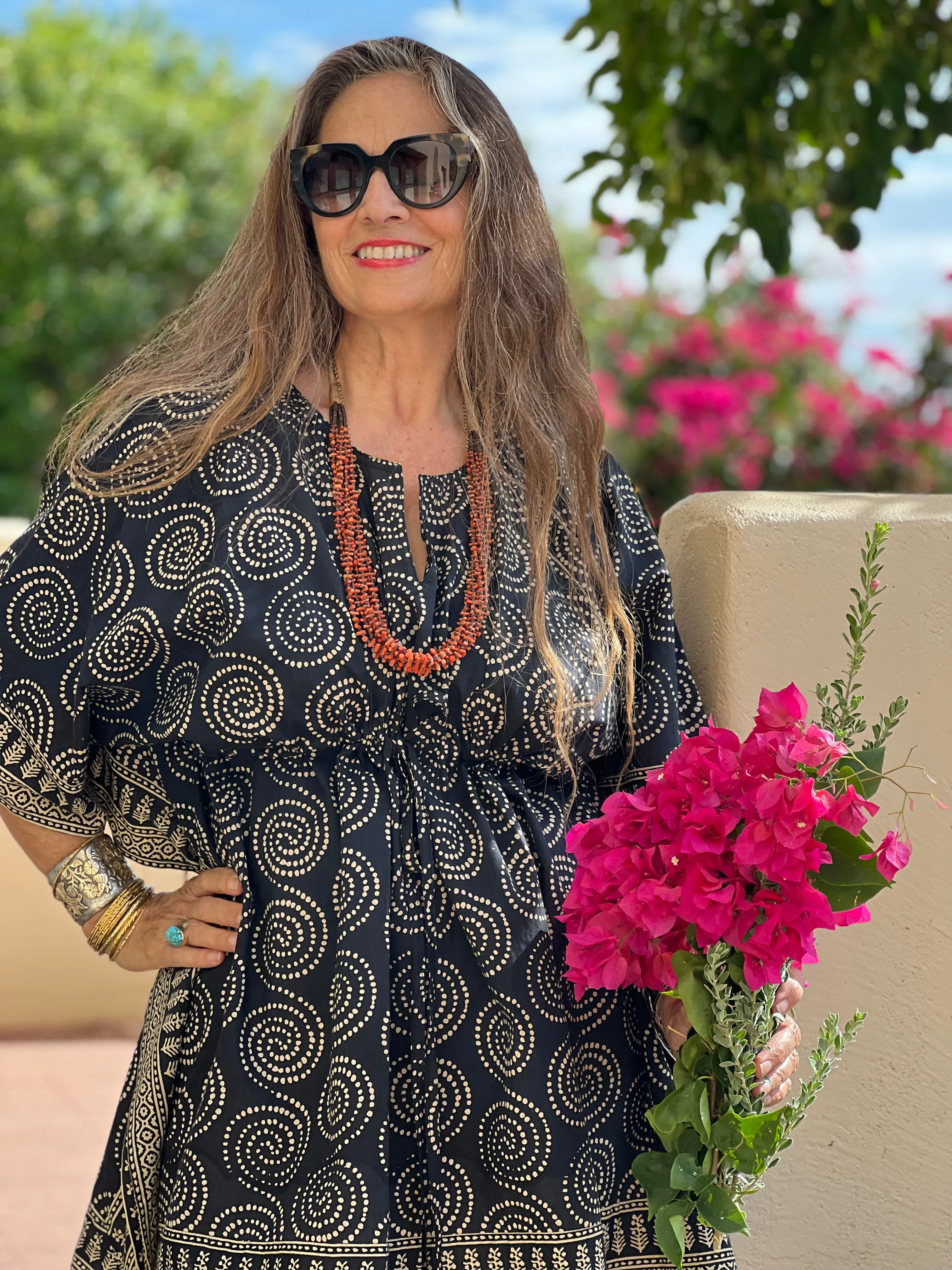 Apple Coral and Heishi ShellNecklace Santo Domingo