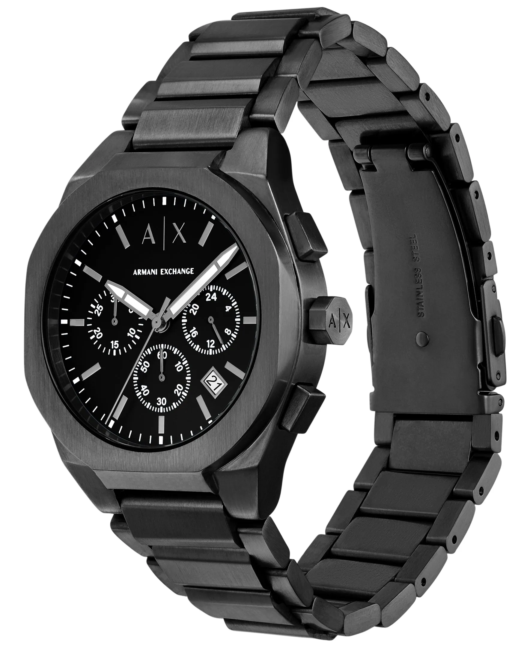 Armani Exchange Chronograph Black Stainless Steel Watch AX4183