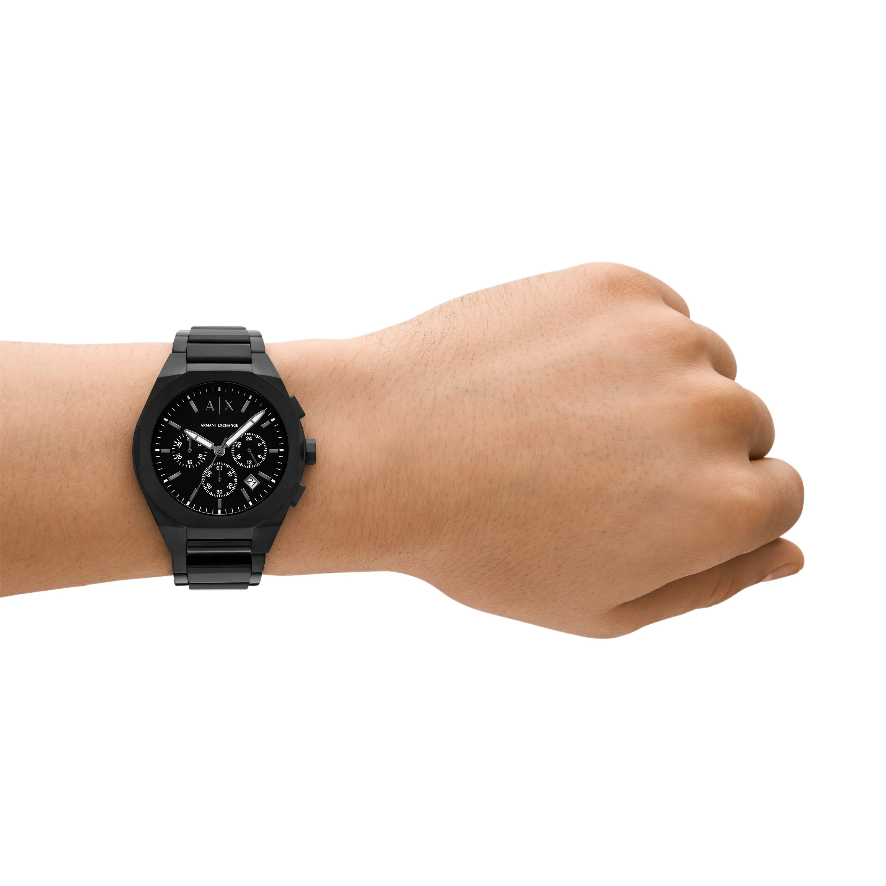 Armani Exchange Chronograph Black Stainless Steel Watch AX4183