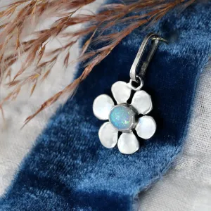 Australian Opal Sterling silver Flower charm