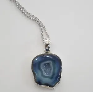 Bahamian Water Agate .925 Sterling Silver Necklace