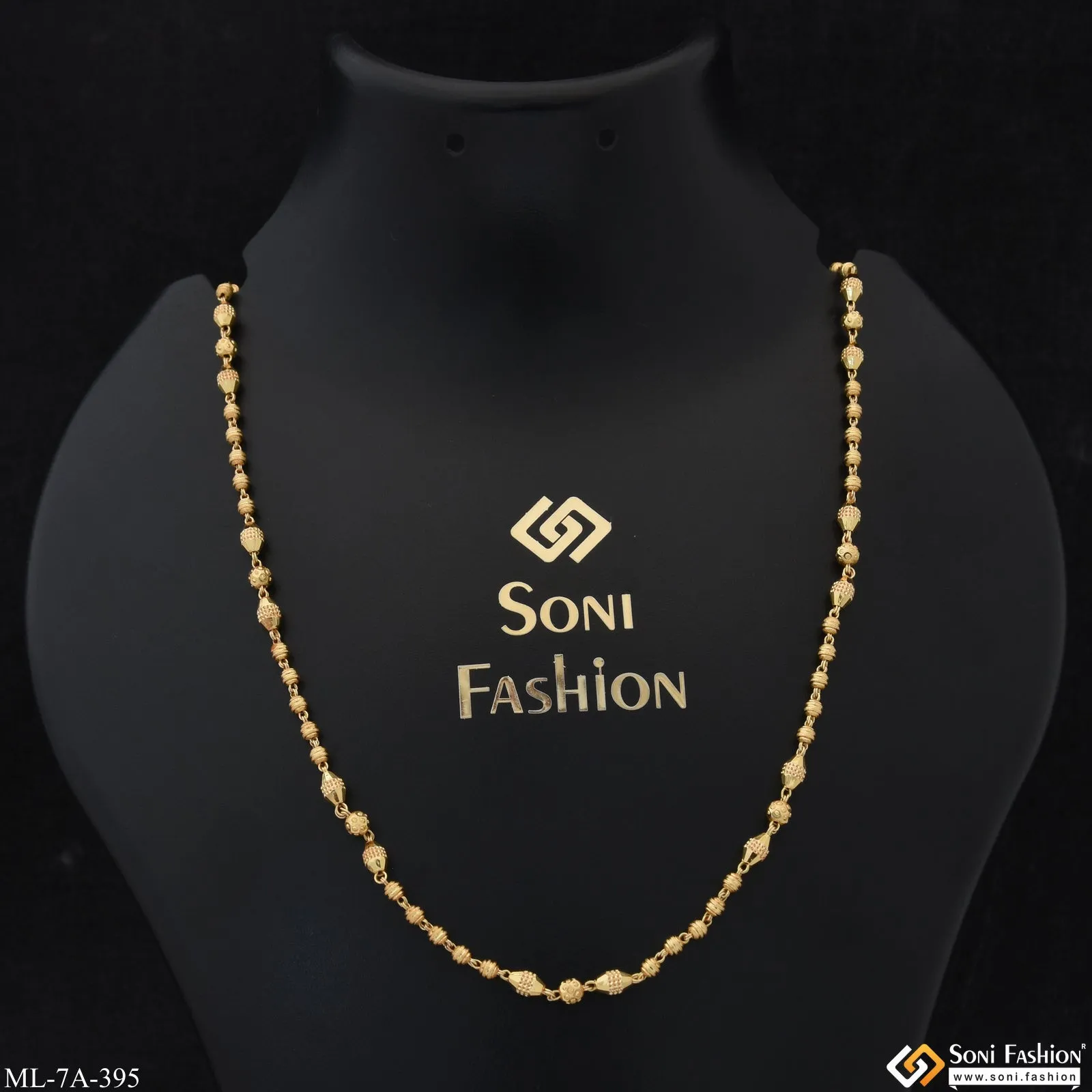 Beaded Hand-Crafted Design Gold Plated Mala for Men - Style A395