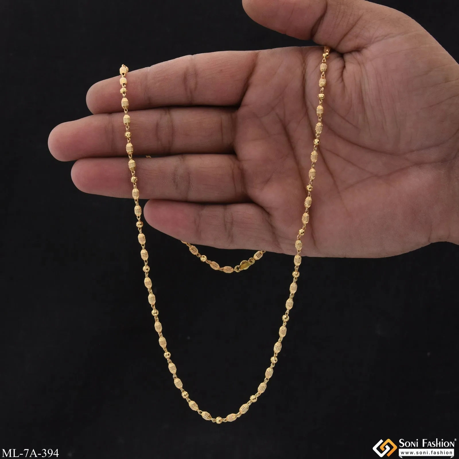 Beaded Latest Design High-Quality Gold Plated Mala for Men - Style A394