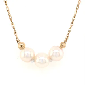 Beeghly & Co.Yellow Gold Three Pearl Add-a-Pearl Necklace AAP3-6014YB
