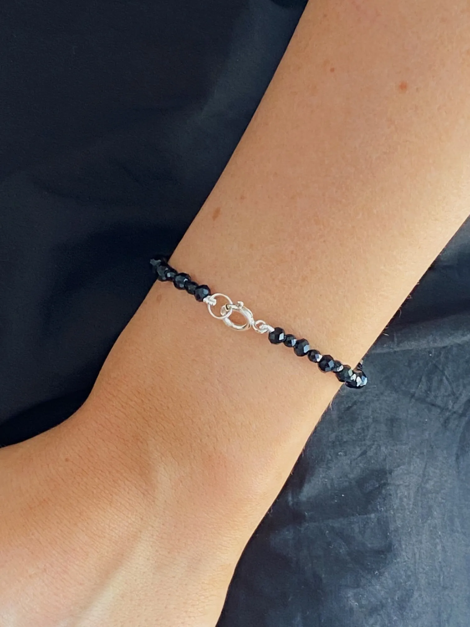 Black Onyx Sterling Silver Bracelet