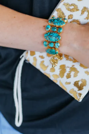 Blue Copper Turquoise Bracelet