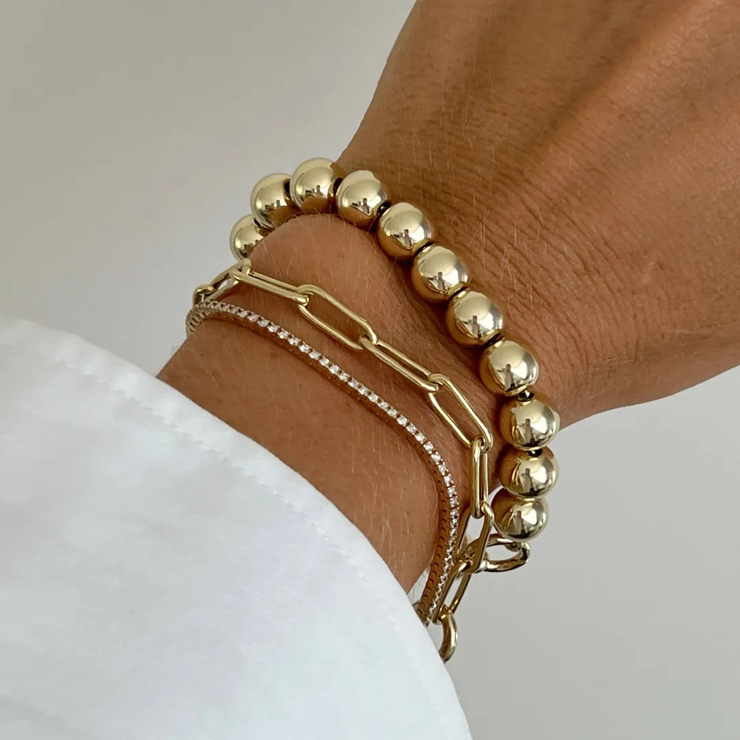 Boyfriend Paperclip Chain Bracelet in Gold