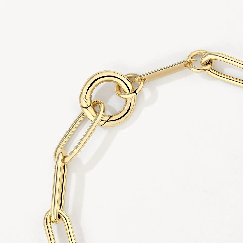 Boyfriend Paperclip Chain Bracelet in Gold