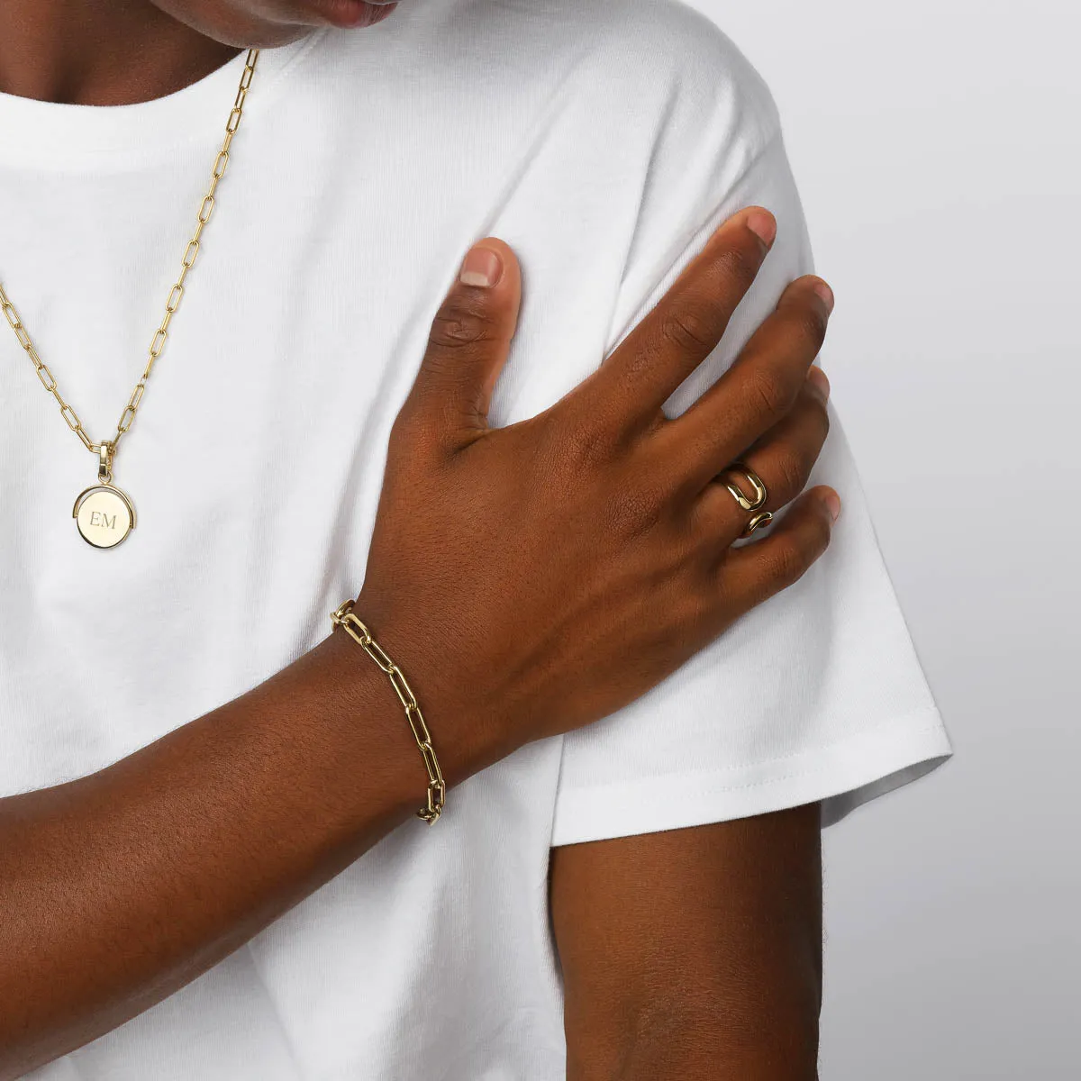 Boyfriend Paperclip Chain Bracelet in Gold
