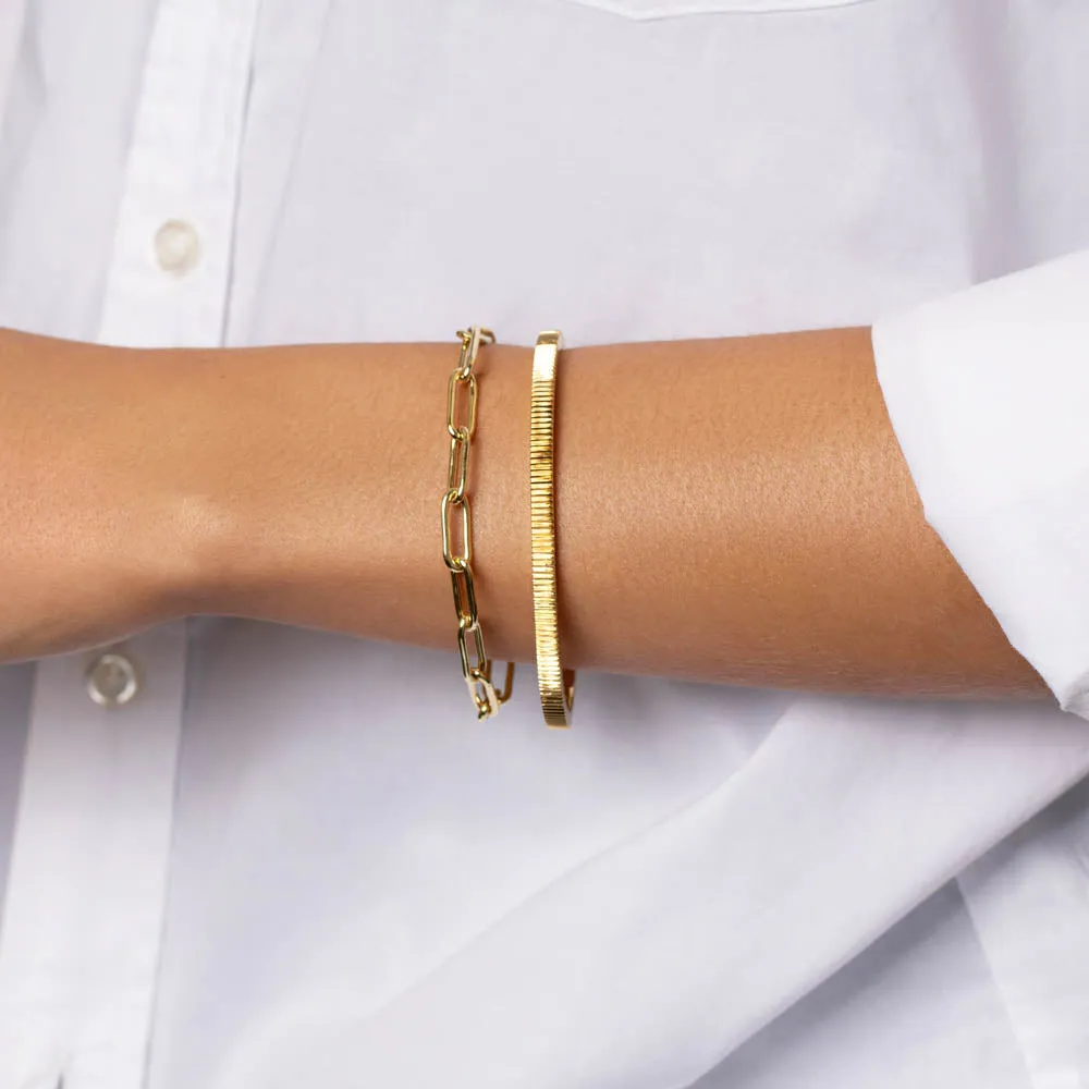 Boyfriend Paperclip Chain Bracelet in Gold