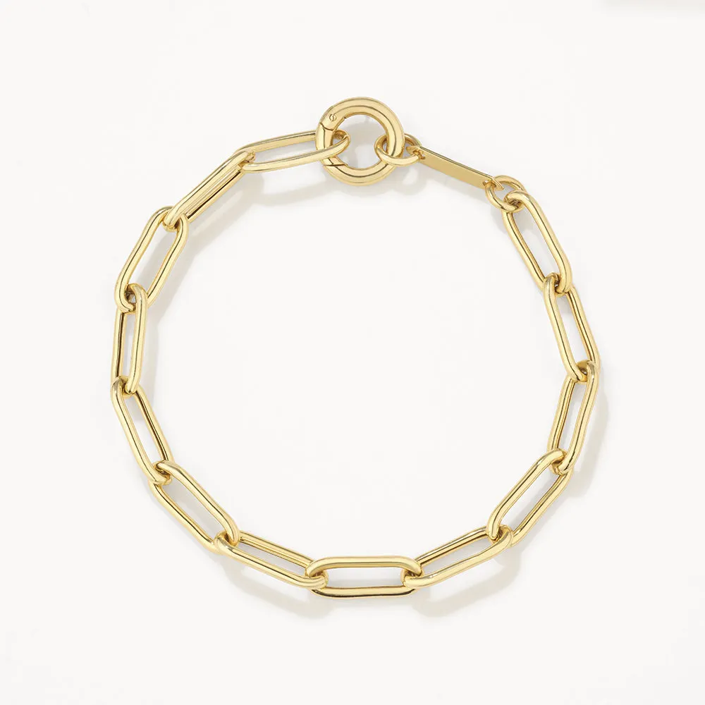 Boyfriend Paperclip Chain Bracelet in Gold
