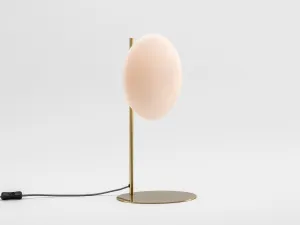 Brass ellipse table lamp