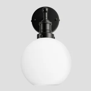 Brooklyn Opal Glass Globe Wall Light - 7 Inch