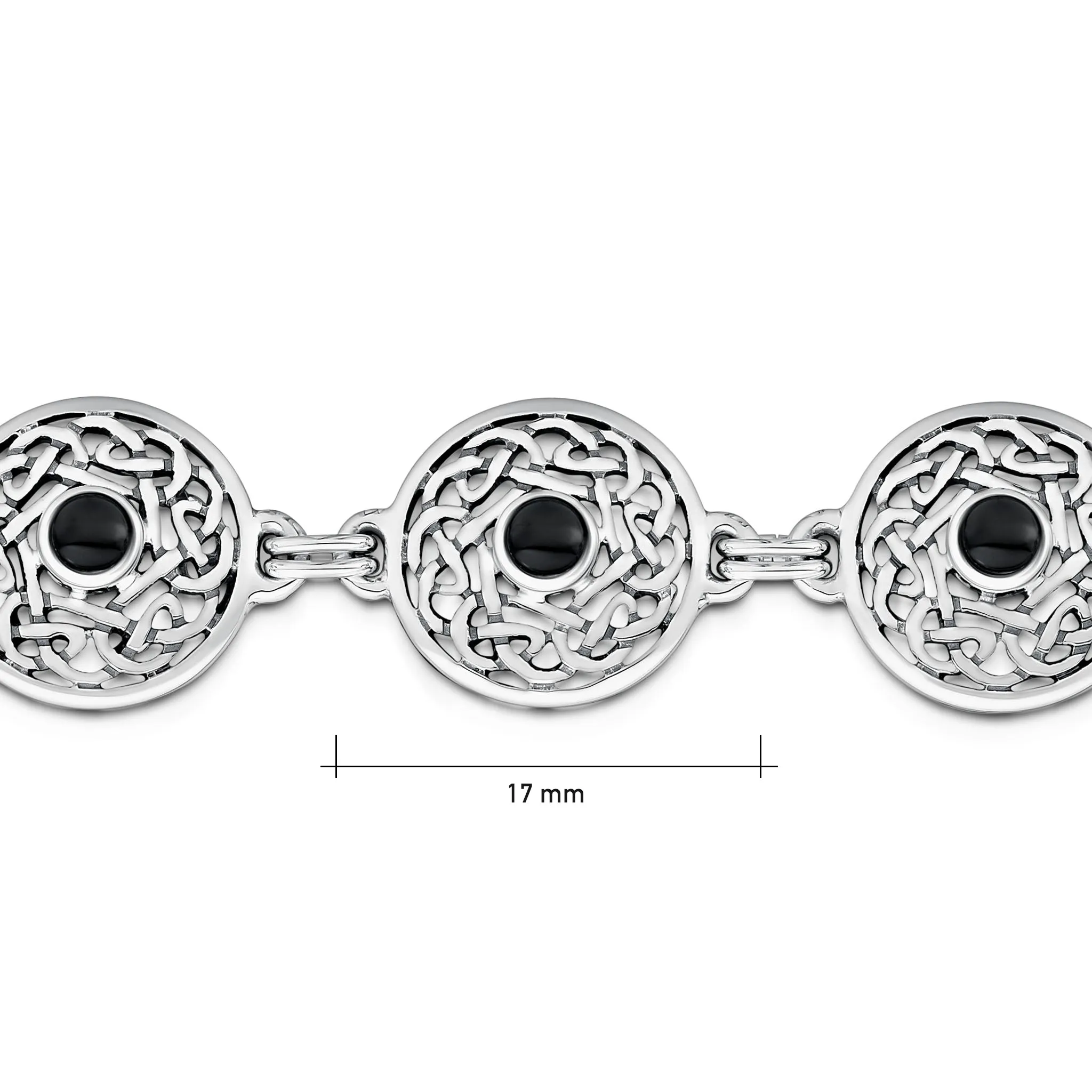 Celtic Onyx 6-link Bracelet in Sterling Silver