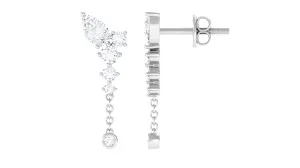 Certified Moissanite Chain Dangle Earrings