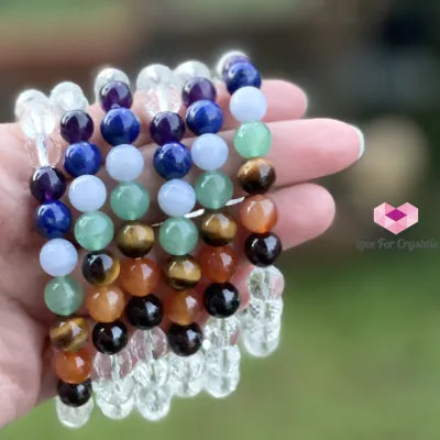 Chakra with Clear Quartz Faceted Remedy Bracelet
