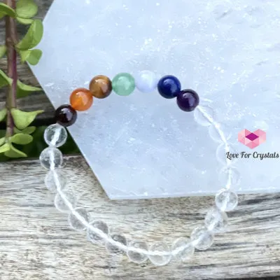Chakra with Clear Quartz Faceted Remedy Bracelet