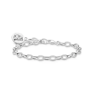 Charm bracelet with goldbear logo silver