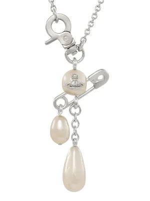 Claude Small Necklace - Platinum/Creamrose Pearl