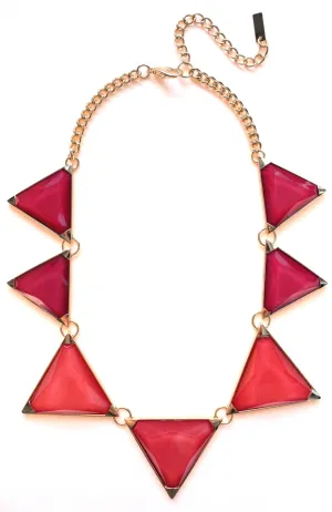 Colorblock Pyramid Jewels- Magenta & Pink